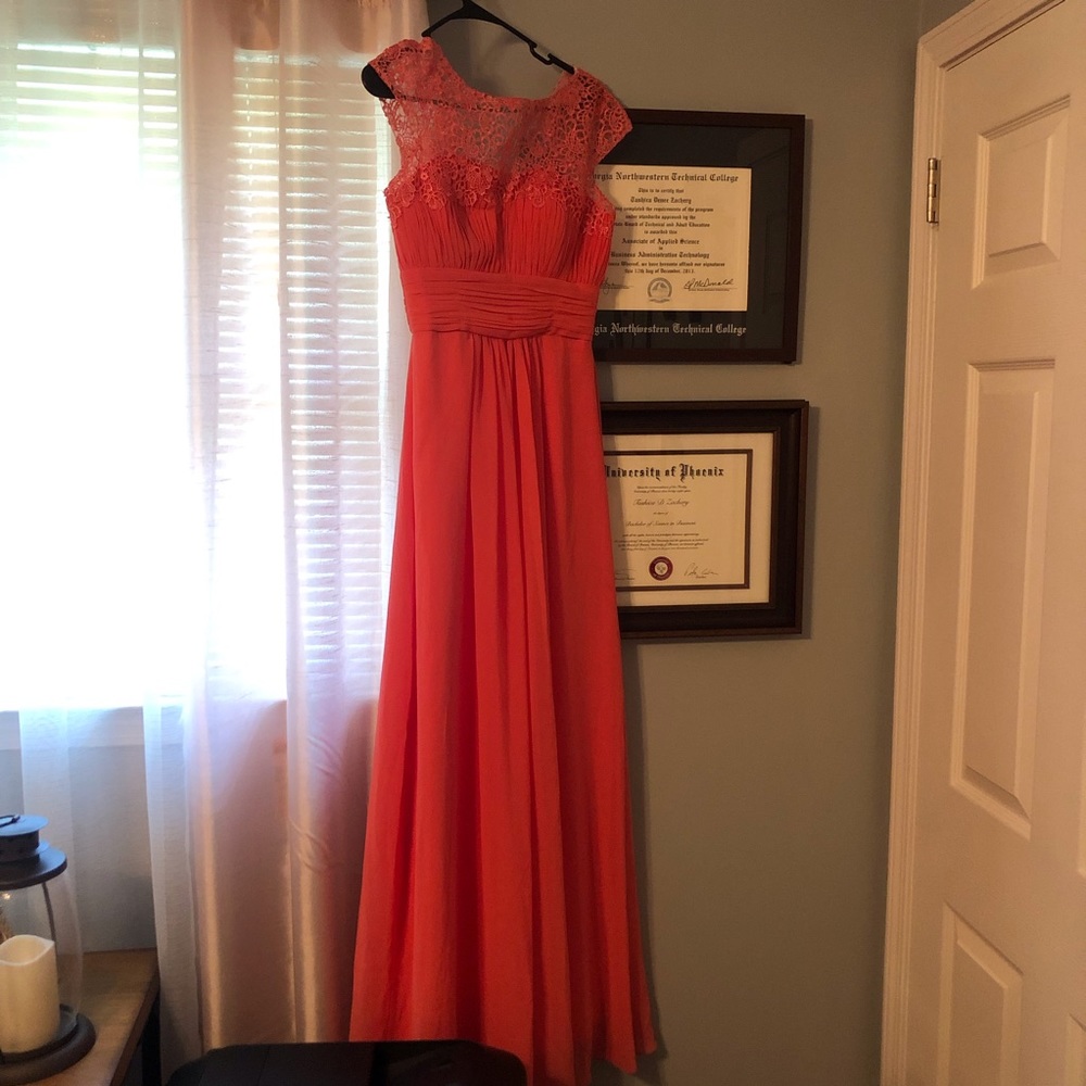 Coral bridesmaids dress